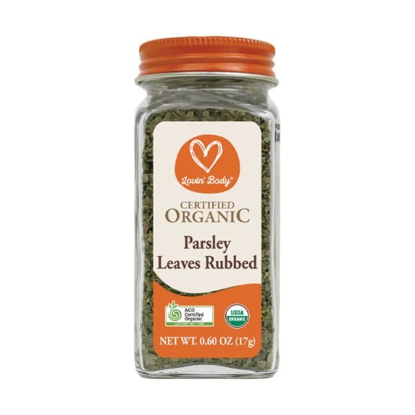 Certified Organic Parsley Leaves Rubbed