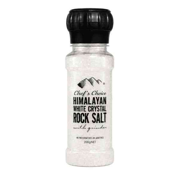 Himalayan White Crystal Rock Salt – Grinder