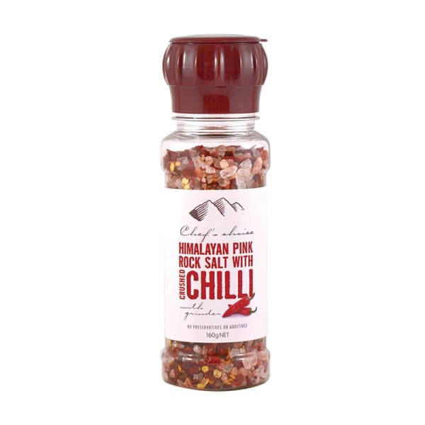 Himalayan Pink Rock Salt with Crushed Chilli โ Grinder