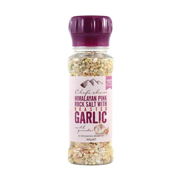 Himalayan Pink Rock Salt with Roasted Garlic โ Grinder