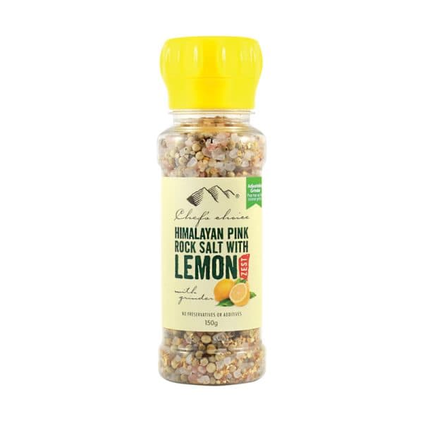 Himalayan Pink Rock Salt with Lemon Zest โ Grinder