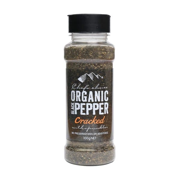 Certified Organic Black Pepper Cracked – Sprinkler