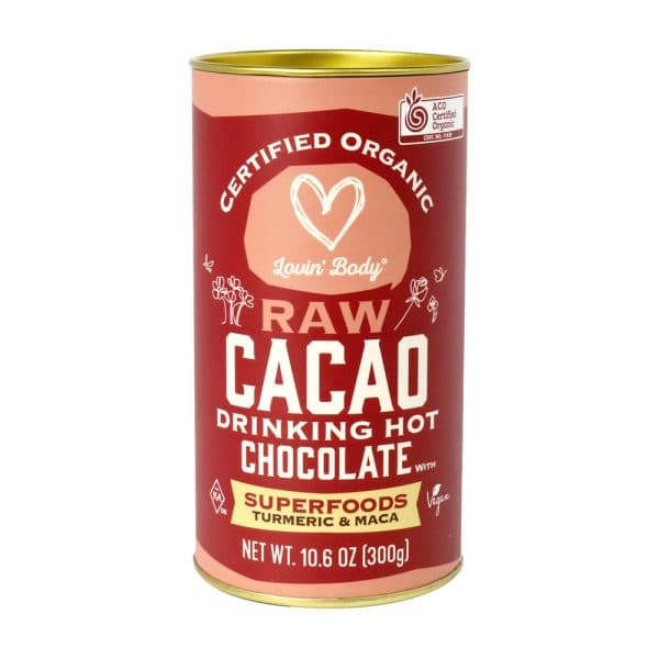 Certified Organic Raw Cacao Drinking Hot Chocolate with Superfoods