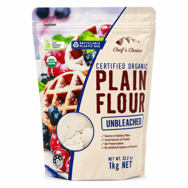 Certified Organic Plain Flour – Unbleached