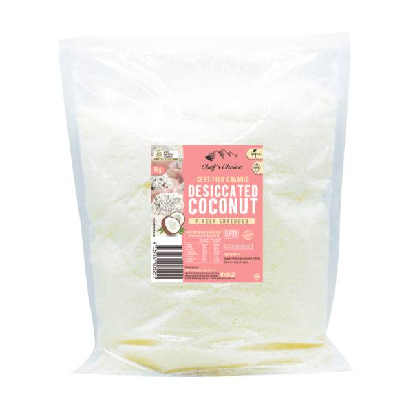Certified Organic Desiccated Coconut โ Finely Shredded